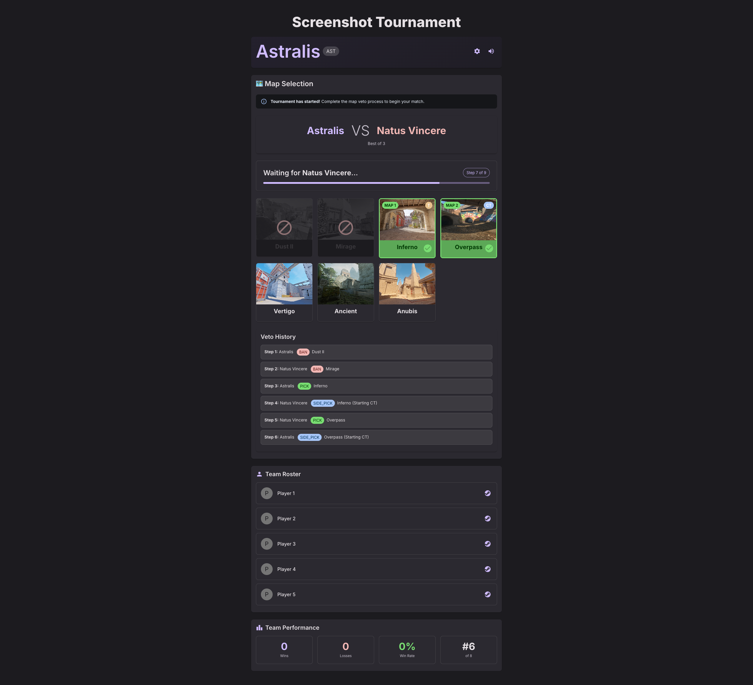 Team Map Veto - After Actions